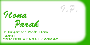 ilona parak business card
